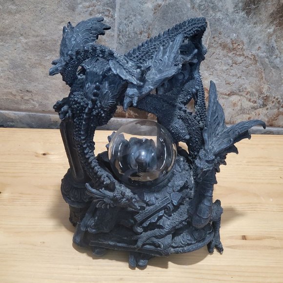 Dark Dragons of the Earth with Plasma Ball Statue - Picture 13 of 14